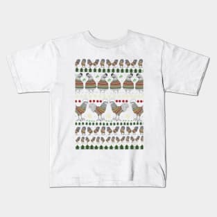 Christmas Chicken Knit Kids T-Shirt